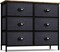 Sorbus 6 Drawers Dresser- Storage Unit with Steel Frame, Wood Top, Fabric Bins - for Bedroom, Closet, Office and more